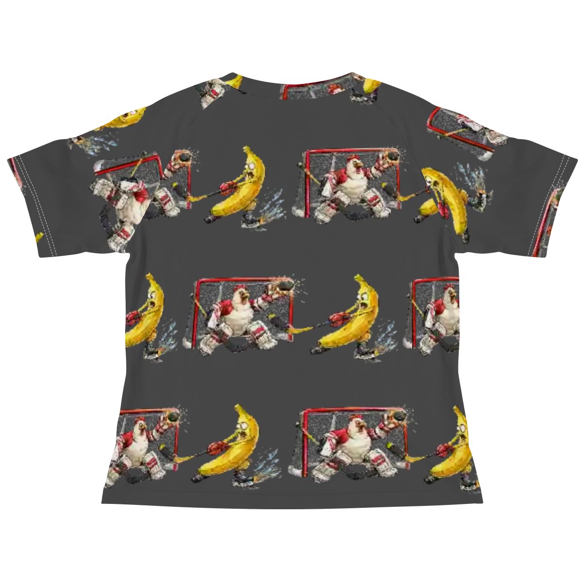 Young Teen’s and Women's Raglan RINKSZN CHICKEN AND BANANA Slim-Fit T-Shirt