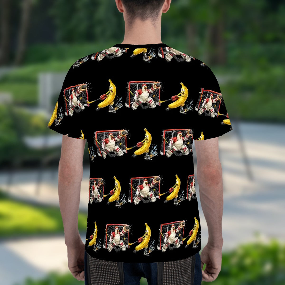 Young Teens and Men's RINKSZN CHICKEN AND BANANA Crew Neck T-Shirt