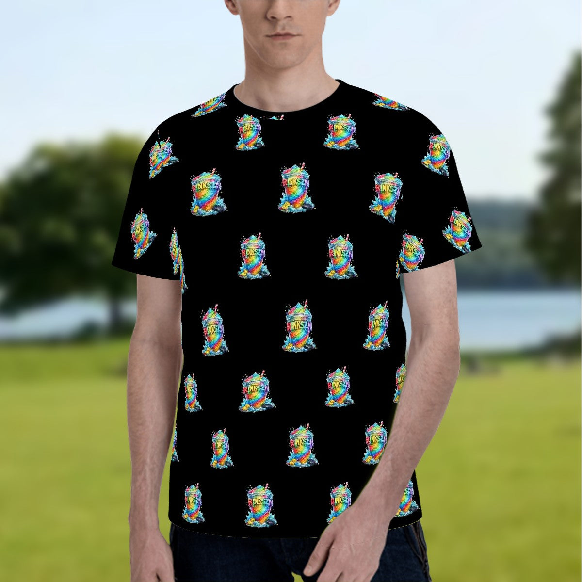 Young Teens and Men's RINKSZN ALL OVER SLUSHIE Crew Neck T-Shirt