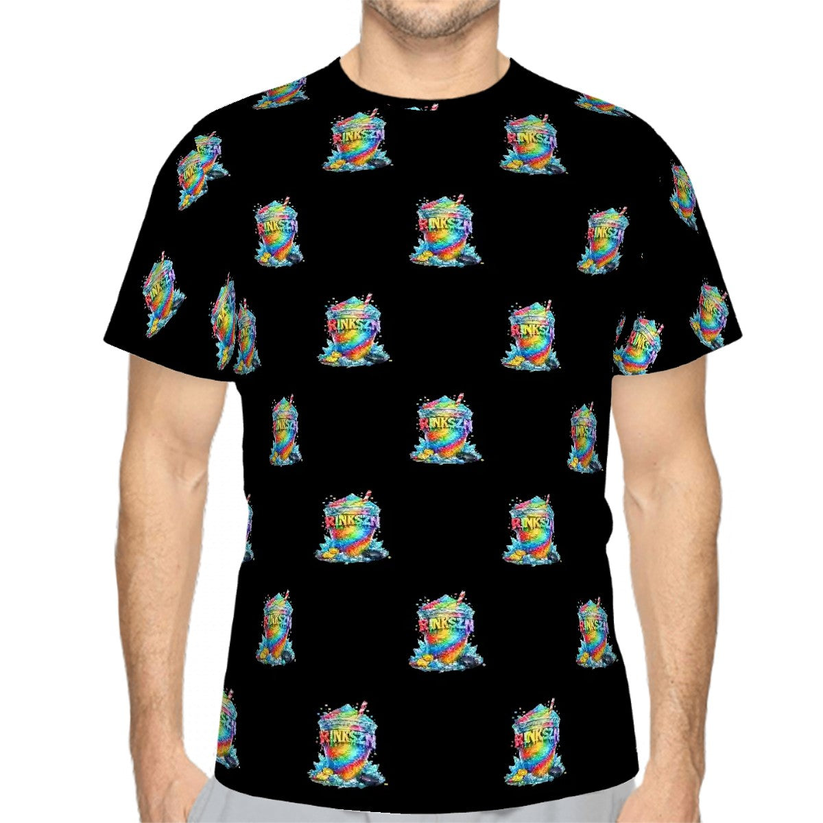 Young Teens and Men's RINKSZN ALL OVER SLUSHIE Crew Neck T-Shirt