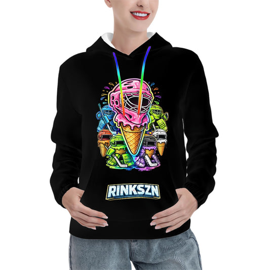 TEENS AND WOMENS RINKSZN GOALIE ICE CREAM HOODIE