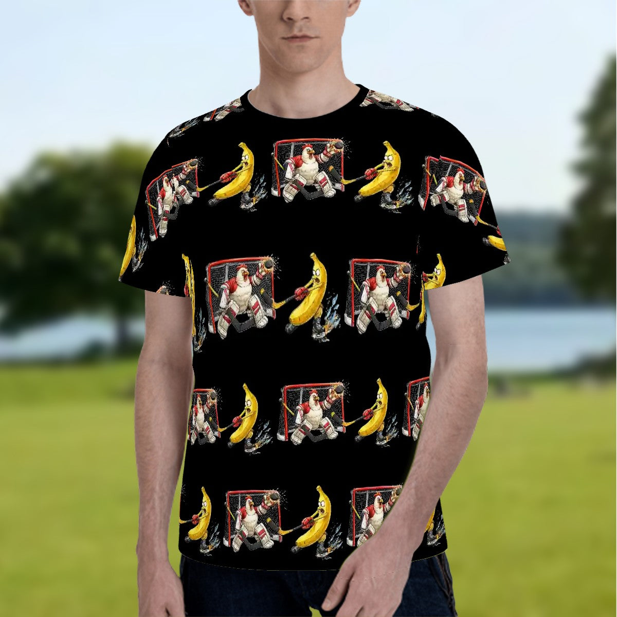 Young Teens and Men's RINKSZN CHICKEN AND BANANA Crew Neck T-Shirt