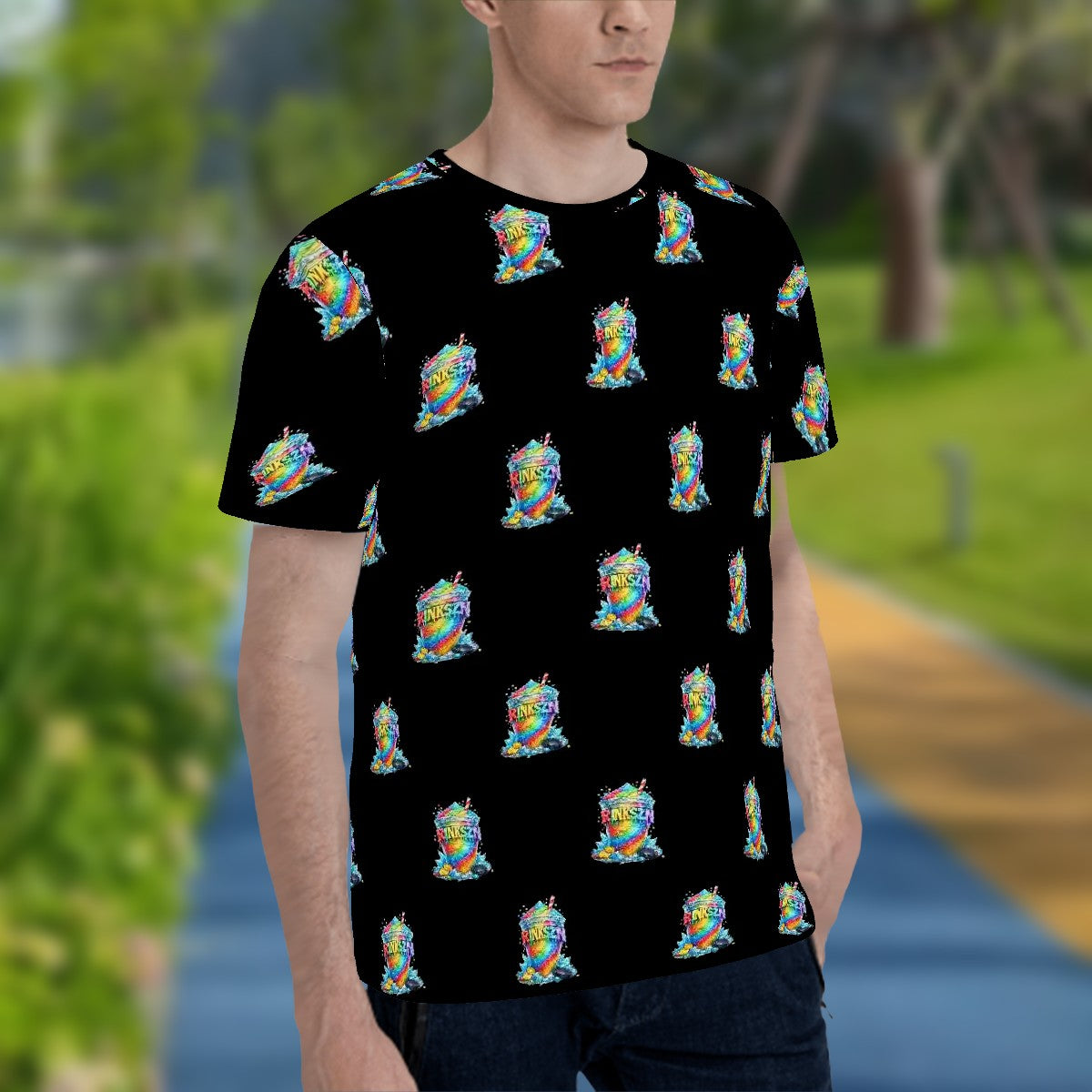 Young Teens and Men's RINKSZN ALL OVER SLUSHIE Crew Neck T-Shirt