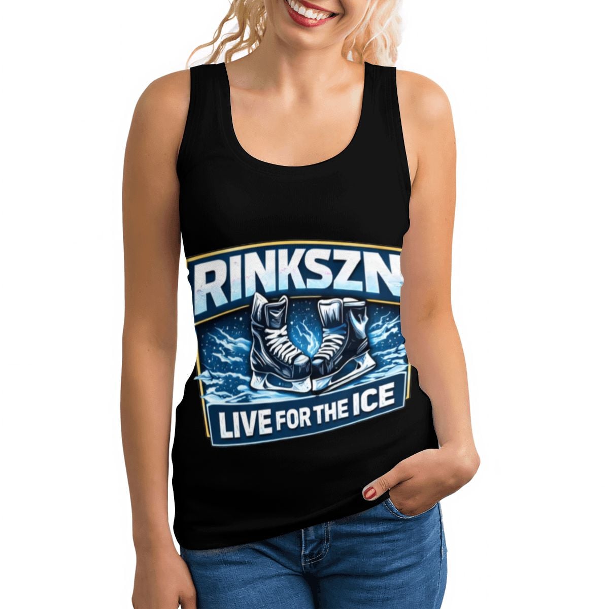 Young Teen’s and Women’s RINKSZN LIVE FOR THE ICE SLEEVELESS TANK