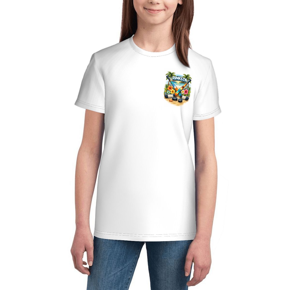 YOUTH AND YOUNG TEENS RINKSZN ALOHA HOCKEY T-SHIRT