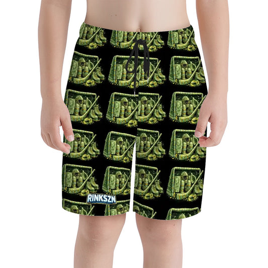 Youth and Young Teen Money Talk's Goalie Beach Shorts