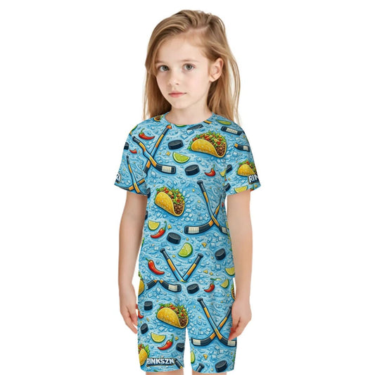 YOUTH AND YOUNG TEENS TACO ABOUT HOCKEY PAJAMA SET