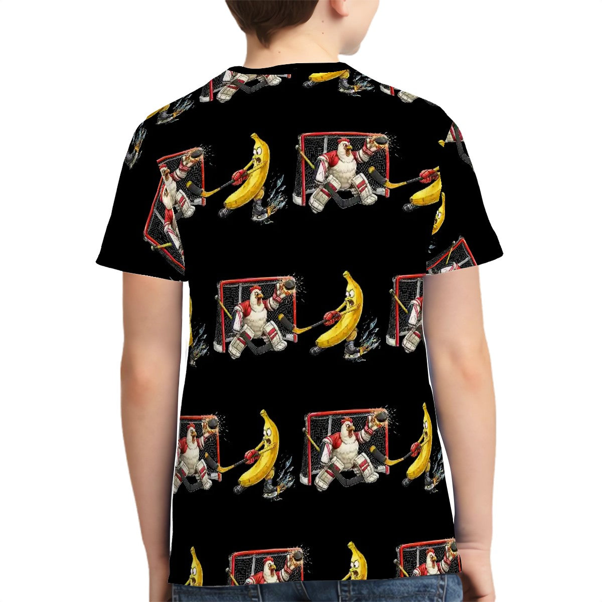 YOUTH and Young Teen's, RINKSZN ALL OVER CHICKEN BANANA T-SHIRT