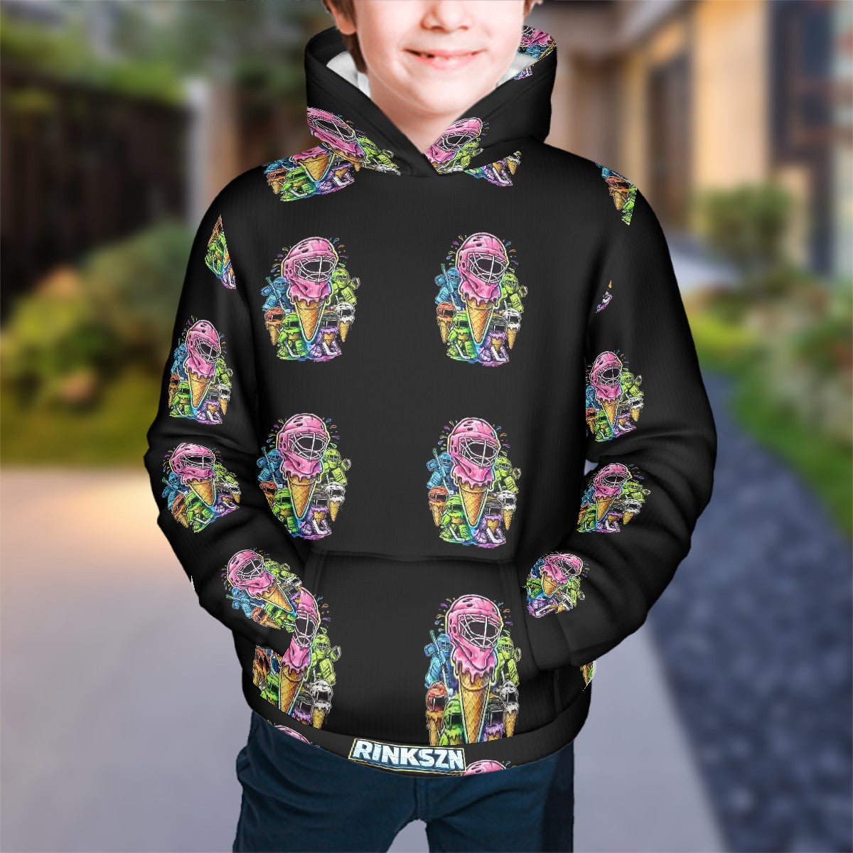 Youth RINKSZN ALL OVER PLAYER ICE CREAM HOODIE