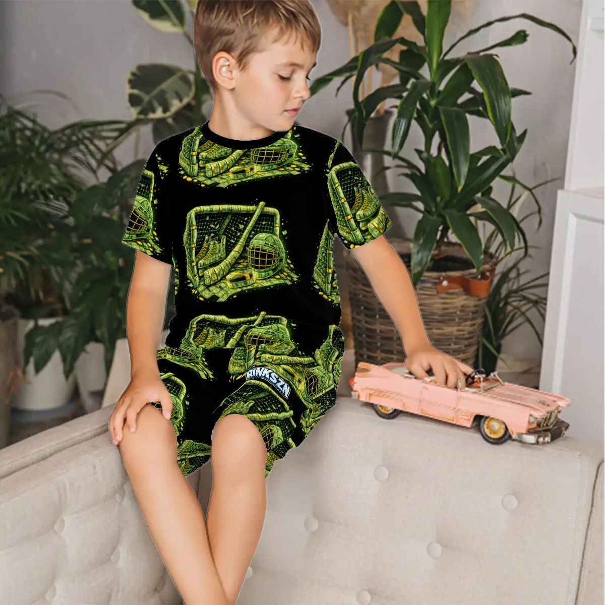 YOUTH RINKSZN PLAYER MONEY TALKS PAJAMA SET
