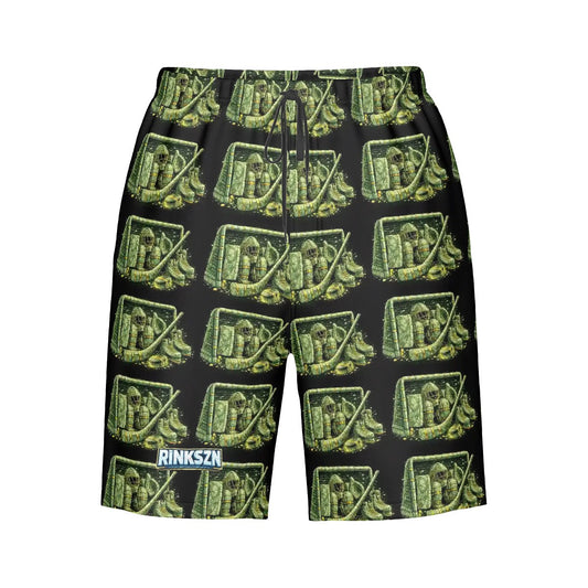 Teens and Men's Rinkszn Goalie Talks Money Beach Shorts