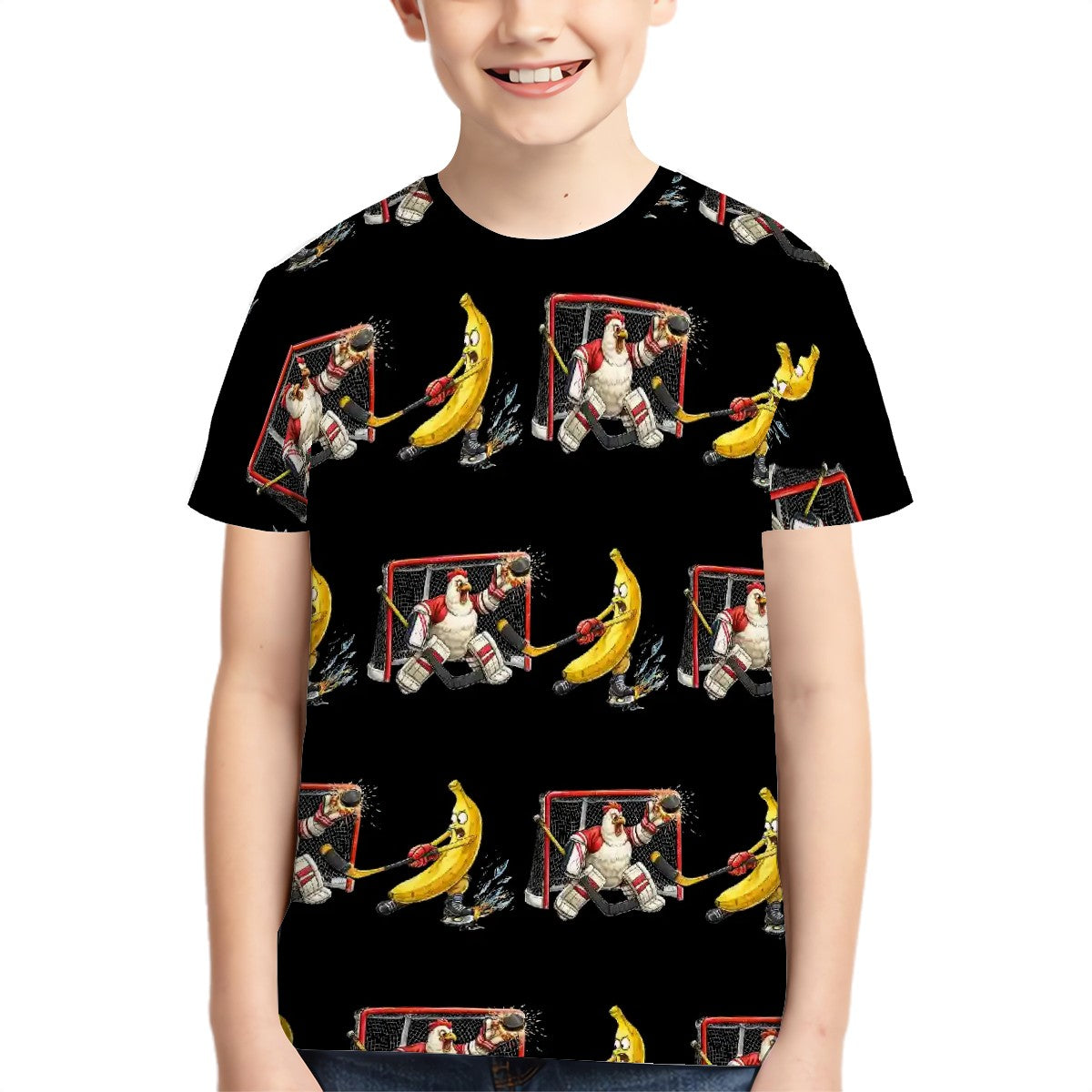 YOUTH and Young Teen's, RINKSZN ALL OVER CHICKEN BANANA T-SHIRT