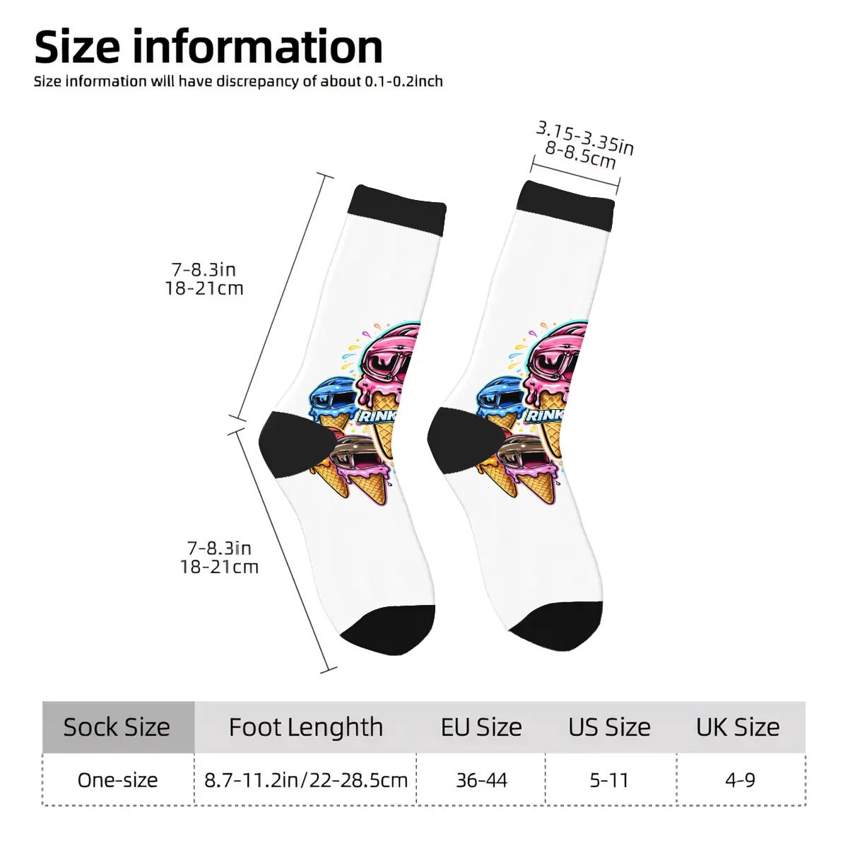 RINKSZN PLAYER ICE CREAM SOCKS